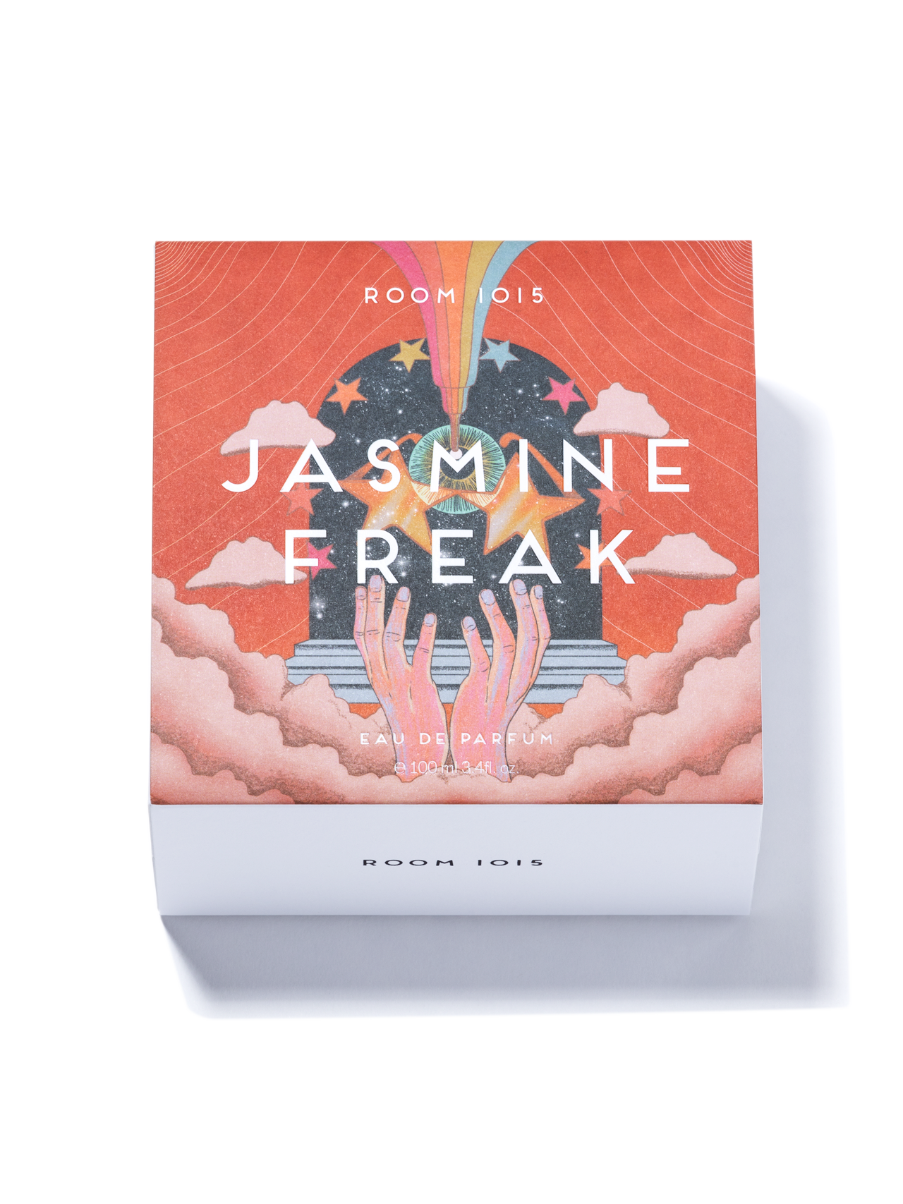 Room 1015 Jasmine Freak eau de parfum packaging on a white background